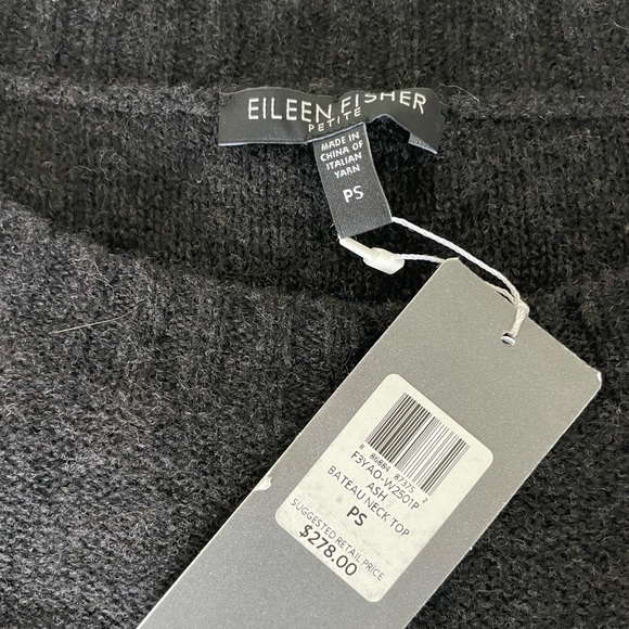 Eileen Fisher Yak Wool Silk Crew Neck Sweater with Ombre - Picture 8 of 13